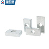 Guwanji white zinc rectangular nut iron galvanized rectangular nut iron aluminum profile accessories long nut national standard list M8x18x14x4 (white zinc) 50 pieces