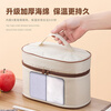 Yuhua insulation bag thickened aluminum foil rectangular round large-capacity lunch box bag student office worker portable lunch bag with rice off-white breakfast cup bag large size