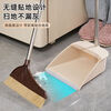 Pig bristle broom hair non-stick household dustpan combination set soft wood floor sweeper broom thick khaki pig bristle single broom