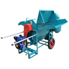 Wen Yijia's new model 60 rapeseed rice thresher, large diameter, full feeding, soybean, sorghum and wheat threshing, small harvester, 60 extra thick thresher + wheel (unpowered)