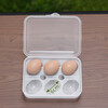 Ruolin outdoor shockproof egg carton storage box portable camping shatterproof egg tray household plastic protective box travel anti-fall 2-grid egg carton anti-fall and shockproof 1 pack