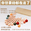 Hole board accessories storage hole board wood hook round head matchstick stick bracket solid wood laminate wooden pendant suitable for 15mm aperture original color wooden stick long