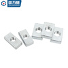 Guwanji white zinc rectangular nut iron galvanized rectangular nut iron aluminum profile accessories long nut national standard list M8x18x14x4 (white zinc) 50 pieces
