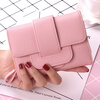 OEMG Wallet Women's Short 2023 Women's Wallet Women's Short Wallet Student Japanese and Korean Version Three-fold Coin Wallet Pink