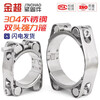 Jinchao 304 stainless steel double-headed strong hose hoop European style clamp pipe hoop pipe clamp heavy duty buckle double layer thickening 30-40mm wide 20mm