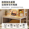 Fuhe Bed Desk Computer Desk Dormitory Notebook Desk Student Dormitory Study Table College Student Lazy Bedside Writing Desk Full Back Panel + Lamp Warm White 80*40cm