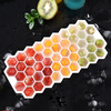 Suncojia ice cube mold ice making artifact household ice box making ice puck refrigerator frozen ice tray silicone storage box with lid 47 compartments