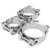 Jinchao 304 stainless steel double-headed strong hose hoop European style clamp pipe hoop pipe clamp heavy duty buckle double layer thickening 30-40mm wide 20mm