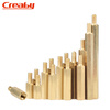 Creaby hexagonal copper column single-head spacer column support column copper screw column copper nut column chassis isolation column M4*22+6 5 pieces