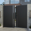 Qilicai aluminum alloy villa courtyard door wrought iron stainless steel fence electric single and double door outdoor yard garden door gate Contact customer service to see more styles