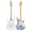 Minsine Magic Sound/National Quintessence Blue and White Advanced Single Shake Electric Guitar Set Comes with entry-level learning materials