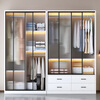 Kailunnuo Wardrobe Bedroom Household Simple Rental House Customized Children's Changhong Glass Combination Sliding Door Small Apartment Large Wardrobe Model A 80*55*200 Wardrobe