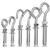 Tianzhuo Hardware 304/201 stainless steel expansion screw hook universal hook lifting ring pull expansion bolt M6M8M10M12 M6 normal opening 304 material 2 pcs