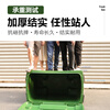 Senser 660 liter large trash can with lid, wheeled trailer, large size, large capacity, sanitation property, outdoor, thickened plastic, can be customized in black (little person mark)