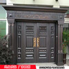 Chenyuju villa door rural zinc alloy double-open imitation copper door household anti-theft door cast aluminum four-door self-built house entry door style 7