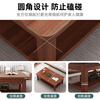 Xiaojiangcai solid wood coffee table living room home modern simple office table small apartment new Chinese tea table walnut double layer 100