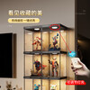 Kosi Transparent Figure Cabinet with Lights Lego Figure Display Cabinet Home Up Display Rack Storage Box Display Box Display Cabinet Spotlight Type - 1 Column 8 Layers - With 4 Layers - Detachable Layers