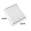 Yushangzhenpin foldable silicone drain rack filter water roll-over drain bowl basin drain pad sink water board storage rack silicone drain rack 43*33CM