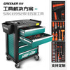 GREENER (GREENER) Auto Repair Tool Cart Mobile Toolbox Multifunctional Push Drawer Workshop Tool Cabinet Maintenance Flagship Seven Drawers Single Door Gray + 217 Piece Set