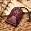 Dürr cowhide car key bag women's cowhide large capacity key bag simple remote control storage bag men's key buckle black