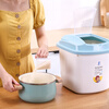 Liangbao rice bucket household 20 catties insect-proof and moisture-proof 10 catties multifunctional rice cylinder 50 catties rice storage bucket food grade storage box rice box sky blue 10 catties free measuring rice cup