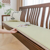 Lujie solid wood sofa cushion old-fashioned sofa cushion wooden sofa bench cushion bay window cushion wooden sofa cushion cotton and linen-coffee color 55cm*55cm single seat (thickness 2.5cm)