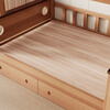 Ziwei all solid wood bunk bed children's bed high and low bed small apartment two-story wooden bed catalpa wood double bed bunk bed ladder type + bookshelf 10*10 bed legs 1350mm*2000mm