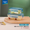 LOVWISH high boron glass lunch box, lunch box grid, fresh-keeping and thermal lunch bowl, refrigerator crisper, glass storage box, LOVWISH integrated lid 640ml+400ml set