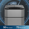 SUPOR stainless steel smart sensor trash can 15L silver, rechargeable & ozone sterilization, drawstring to pack