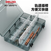 Delixi Electrical Plastic Parts Box Rectangular Grid Screw Tool Box Combined Thickened Transparent Storage Box Large No Grid Upgraded Reinforcing Ribs