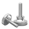 Fengji GB835 stainless steel 304 knurled screw hand twist adjustment bolt large flat head round head advertising M3-M10 M2*4 2 pcs flat head hand twist