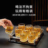 An Junsheng transparent beer mug thickened home wine glass set 2 liang small wine glasses 2 liang diamond bottom striped cups (6 pieces) 100ml