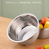 Camellia stainless steel drain basket household rice washing vegetable washing dishes stainless steel drain basin vegetable basket fruit plate 28cm