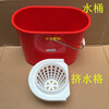 Fat Cat plastic floor mop bucket thickened hand-pressed red old-fashioned mopping bucket mop squeeze bucket household gray cleaning bucket 236 blue no squeeze grid
