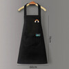 Kitchen household waterproof and oil-proof men's and women's new Internet celebrity apron Korean version Japanese style work and housework apron work clothes black little rainbow waterproof and oil-proof
