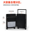 DTA suitcase trolley case women's front opening multi-functional wide trolley suitcase password leather suitcase male black 20 inches