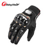 RidingTribe Motorcycle Riding Gloves Winter Velvet Thickened Waterproof Electric Vehicle Summer Commuting Waterproof Anti-fall Touch Screen Motorcycle MCS01C Black-M Size for All Seasons