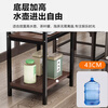 Zhuobo coffee table small table tea table mahjong table side table sofa side table storage rack tea cabinet CJ03 double layer black walnut color