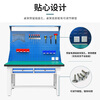 Huizhen Heavy Duty Workbench Anti-static Workbench Assembly Line Packing Bench 1.2 Meter Long Horizontal Two Drawings Double Hanging Plate HV708