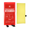 Mingdian Top Grade Fire Blanket 1M*1M Silicone Material High Efficiency Flame Retardant Used with Fire Extinguisher for Home, Car and Factory Emergency