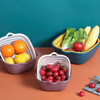 Kitchen sink drain basket eight-piece set kitchen multi-functional vegetable basket double-layer drain basin large + medium + small 6-piece set in random colors