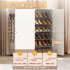 Anya simple shoe cabinet door shoe rack multi-layer dustproof entrance plastic storage resin assembly two rows six layers
