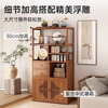Chunsha Bogu rack solid wood Chinese tea cabinet storage rack tea set tea rack tea table desktop tea display rack small Duobao Pavilion 35 long five-layer single door double drawer multiple storage no specifications