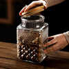 Lecali glass sealed jar storage jar large capacity glass bottle tangerine peel storage special jar pickle jar wine container square glass jar 1800ml large capacity