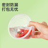 Temeiju disposable lunch box round transparent plastic fast food box thickened lidded packaging box soup bowl 20 set 500 type