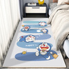 Jixiang thickened cartoon bedside blanket bedroom strip children's room wash-free balcony tatami bay window customizable living room carpet Doraemon Dora 60X160 cm