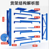 Xingyun shelf storage warehouse cargo rack medium-sized 2000*600*2000 storage rack warehouse storage rack equipment display rack iron frame white main rack four layers