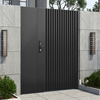Qilicai aluminum alloy villa courtyard door wrought iron stainless steel fence electric single and double door outdoor yard garden door gate Contact customer service to see more styles