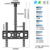 TAZD TV ceiling mount TV wall-mounted swivel bracket 360-degree rotating ceiling mount TV ceiling mount for Hisense Skyworth Huawei TCL 26-60 inches 1 meter mount/360 rotation adjustable angle