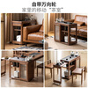 Genji Muyu solid wood retractable tea table for living room new Chinese tea maker tea table small apartment oak tea cabinet 0.84-1.31m